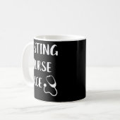 Resting Nurse Face Funny RN Gift Kerstmis Koffiemok (Voorkant links)