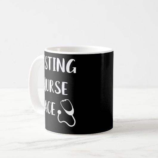 Resting Nurse Face Funny RN Gift Kerstmis Koffiemok (Voorkant links)