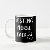 Resting Nurse Face Funny RN Gift Kerstmis Koffiemok (Links)