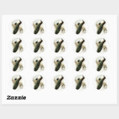Resting Peacocks Ronde Sticker (Vel)
