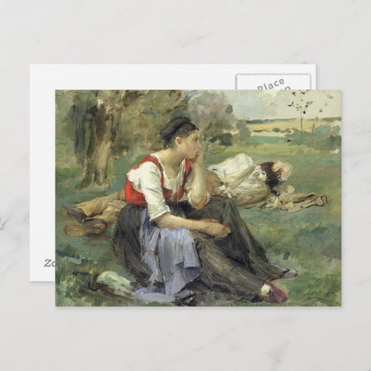 Resting Peasants, 1877 Briefkaart (Voorkant / Achterkant)