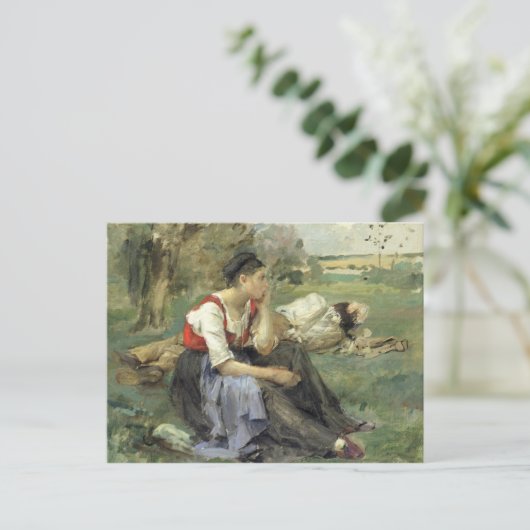 Resting Peasants, 1877 Briefkaart (Staand voorkant)