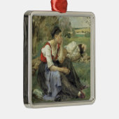 Resting Peasants, 1877 Metalen Ornament (Rechts)