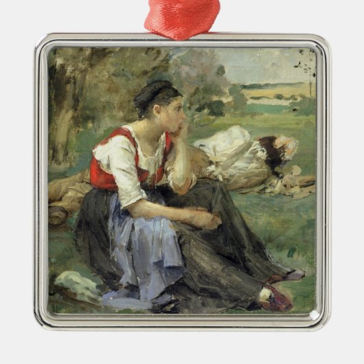Resting Peasants, 1877 Metalen Ornament (Voorkant)