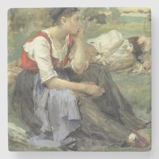 Resting Peasants, 1877 Stenen Onderzetter (Voorkant)