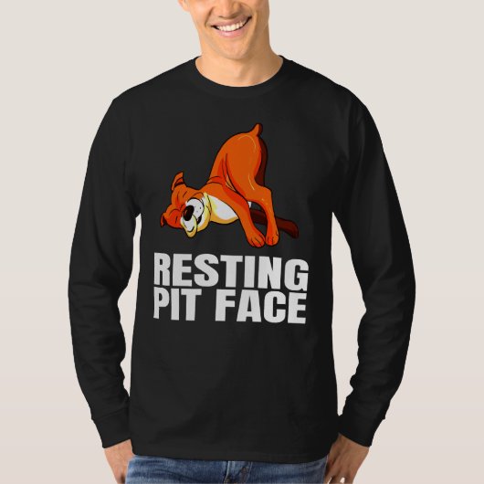 Resting Pit Face American Pit Bull T-shirt (Voorkant)