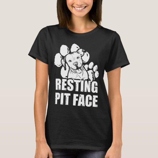 Resting Pit Face for Pitbull Dog National Dog New T-shirt (Voorkant)