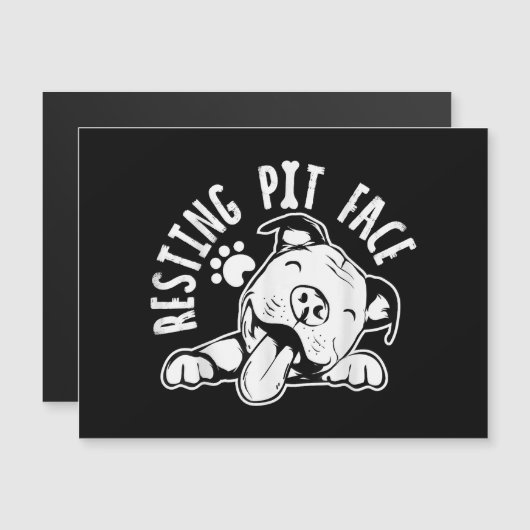 Resting Pit Face Funny Dog Pitbull Meme (Voorkant / Achterkant)