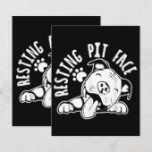 Resting Pit Face Funny Dog Pitbull Meme (Voorkant / Achterkant)