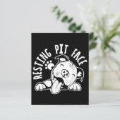 Resting Pit Face Funny Dog Pitbull Meme (Staand voorkant)