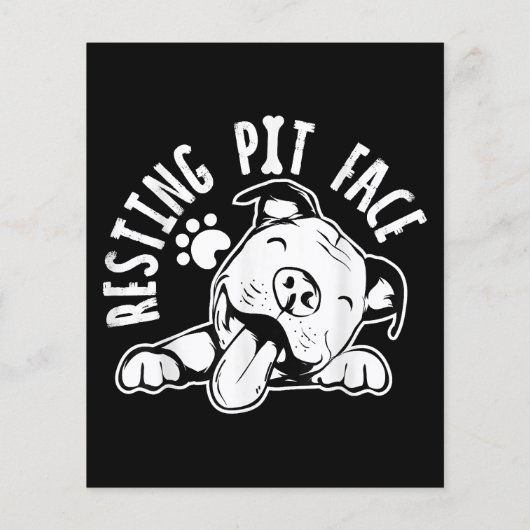 Resting Pit Face Funny Dog Pitbull Meme (Achterkant)