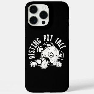 Resting Pit Face Funny Dog Pitbull Meme iPhone 16 Pro Max Hoesje