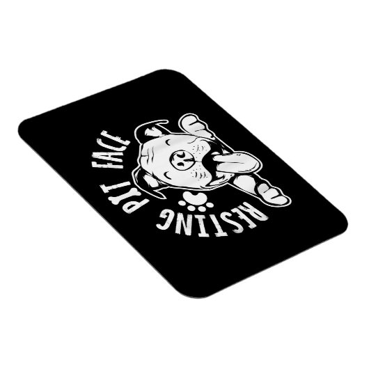 Resting Pit Face Funny Dog Pitbull Meme Cloding Magneet (Rechterzijde)