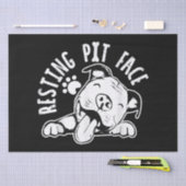 Resting Pit Face Funny Dog Pitbull Meme Cloding Tissuepapier (Craft)