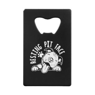 Resting Pit Face Funny Dog Pitbull Meme Creditkaart Flessenopener