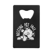 Resting Pit Face Funny Dog Pitbull Meme Creditkaart Flessenopener (Achterkant)