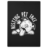 Resting Pit Face Funny Dog Pitbull Meme Klembord (Achterkant)