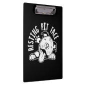 Resting Pit Face Funny Dog Pitbull Meme Klembord (Rechts)