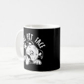 Resting Pit Face Funny Dog Pitbull Meme Koffiemok (Voorkant links)