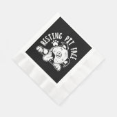 Resting Pit Face Funny Dog Pitbull Meme Servet (Hoek)