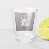 Resting Pit Face Funny Dog Pitbull Meme Shot Glas (Achterkant)