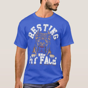 Resting Pit Face Pitbull-eigenaar van honden houdt T-shirt