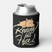 Resting Pit Face Pitbull Lovers Blikjeskoeler (Blikje Voorkant)