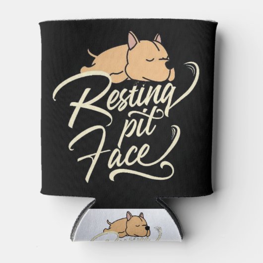 Resting Pit Face Pitbull Lovers Blikjeskoeler (Voorkant)