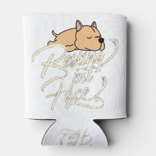 Resting Pit Face Pitbull Lovers Blikjeskoeler (Achterkant)