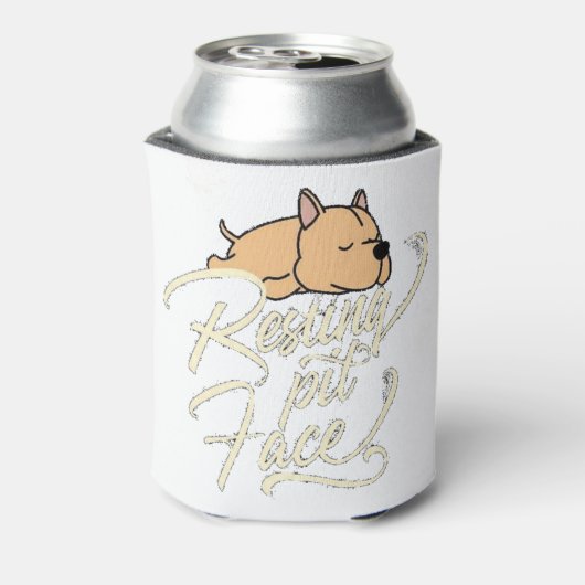 Resting Pit Face Pitbull Lovers Blikjeskoeler (Blikje Achterkant)