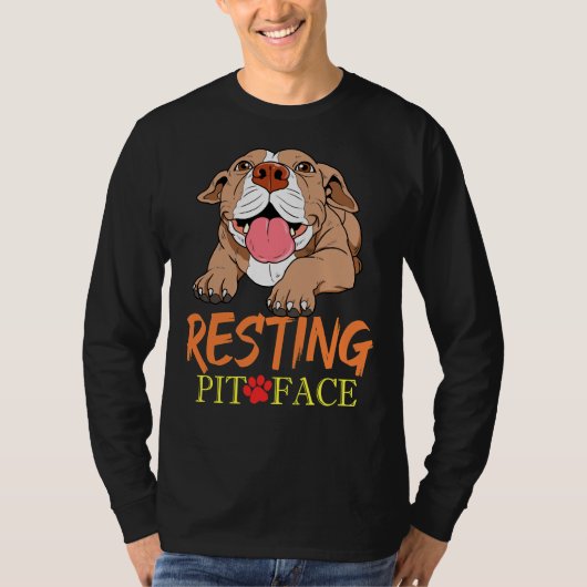 Resting Pit Face Pitbull Pit Bull Terrier Product T-shirt (Voorkant)