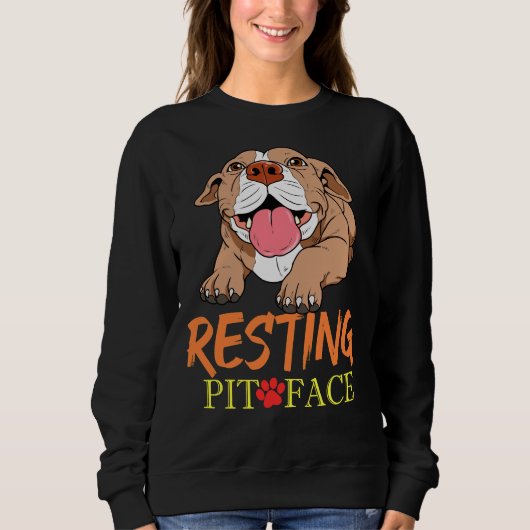 Resting Pit Face Pitbull Pit Bull Terrier Product Trui (Voorkant)