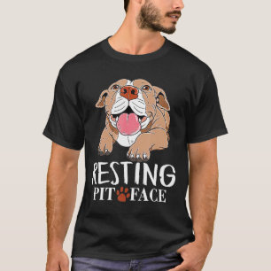Resting Pit Face Pitbull T-shirt
