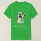 Resting Pit Face Pitbull Waterverf Hondenliefhebbe T-shirt (Design voorkant)
