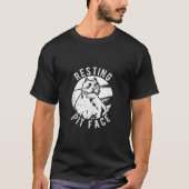 Resting Pit Face Pittie Pitbull Hond Eigenaar Pet  T-shirt (Voorkant)