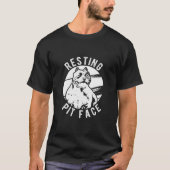 Resting Pit Face Pittie Pitbull Hond Eigenaar Pet T-shirt (Voorkant)