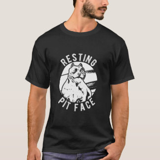 Resting Pit Face Pittie Pitbull Hond Eigenaar Pet T-shirt
