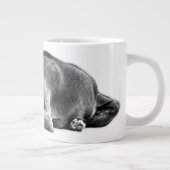 Resting Pitbull Mix Zwart-wit Mok (Rechts)