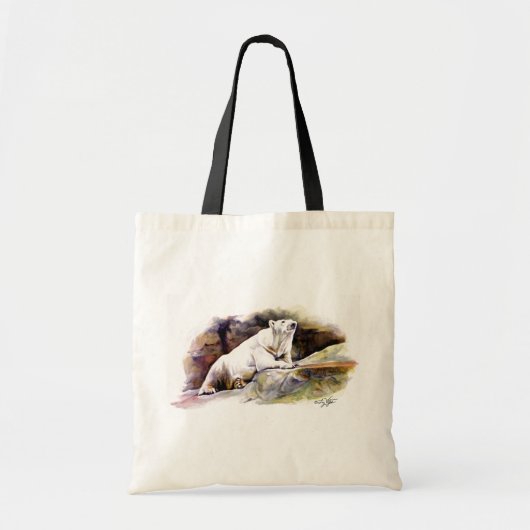 Resting Polar Beer Bag Tote Bag (Voorkant)