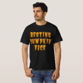 Resting Pumpkin Face - Funny Halloween 2022 T-shirt (Voorkant volledig)
