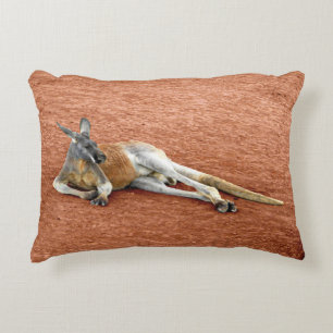 Resting Red Kangaroo Buck Decoratief Kussen