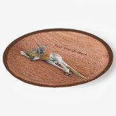 Resting Red Kangaroo Buck Papieren Bordje (Gekanteld)