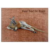 Resting Red Kangaroo Buck Snijplank (Voorkant)