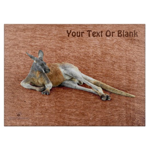 Resting Red Kangaroo Buck Snijplank (Voorkant)