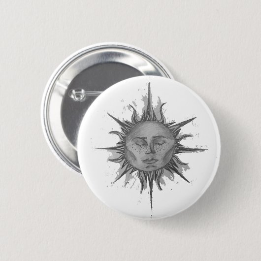 Resting Sun Ronde Button 5,7 Cm (Voorkant /achterkant)