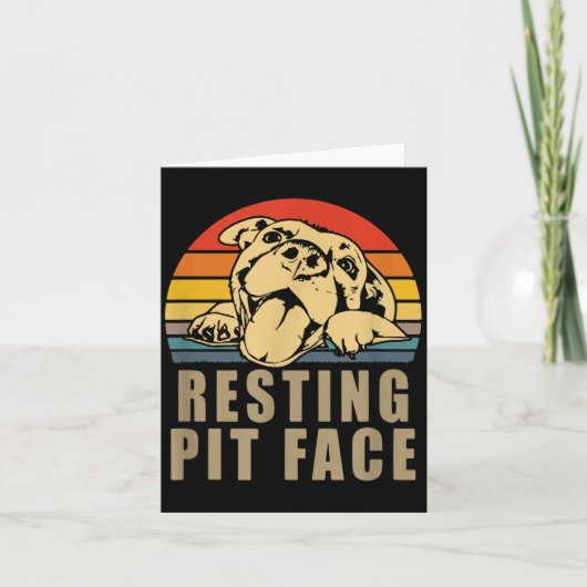 Resting T Face - Tbull Lovers Gift For Men And Wom Kaart (Voorkant)