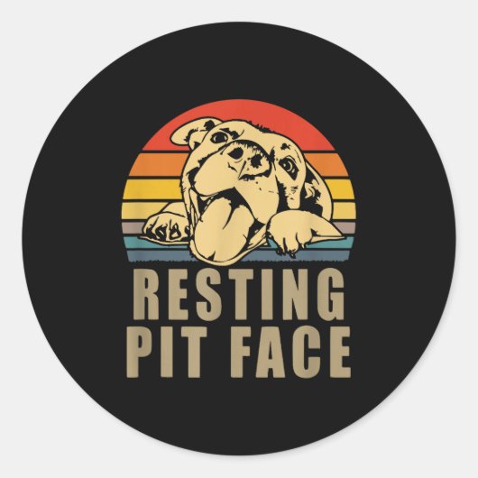 Resting T Face - Tbull Lovers Gift For Men And Wom Ronde Sticker (Voorkant)