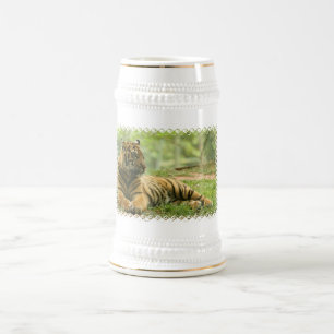Resting Tiger Beer Stein Bierpul