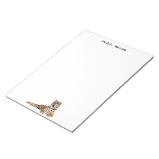 Resting Tiger personaliseren Notitieblok (Schuin)
