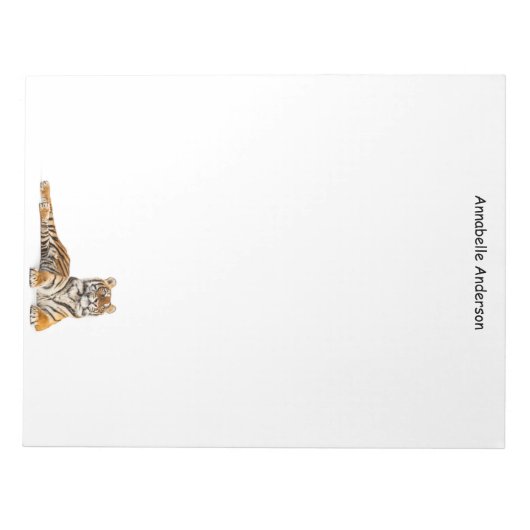 Resting Tiger personaliseren Notitieblok (Voorkant)